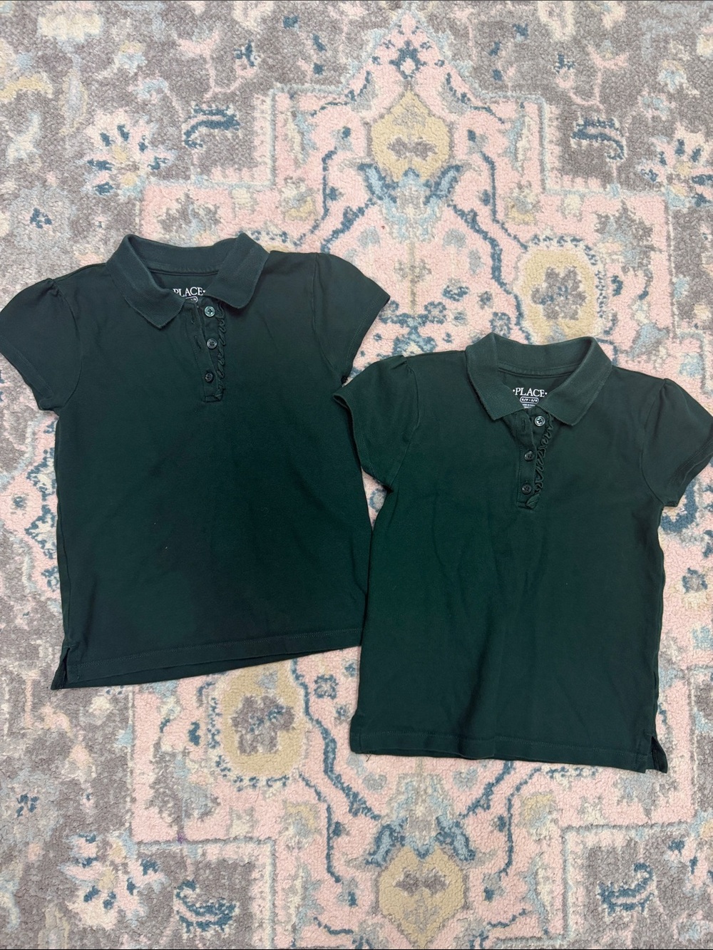 The Children's Place Dark Green Short Sleeve Polo Tops